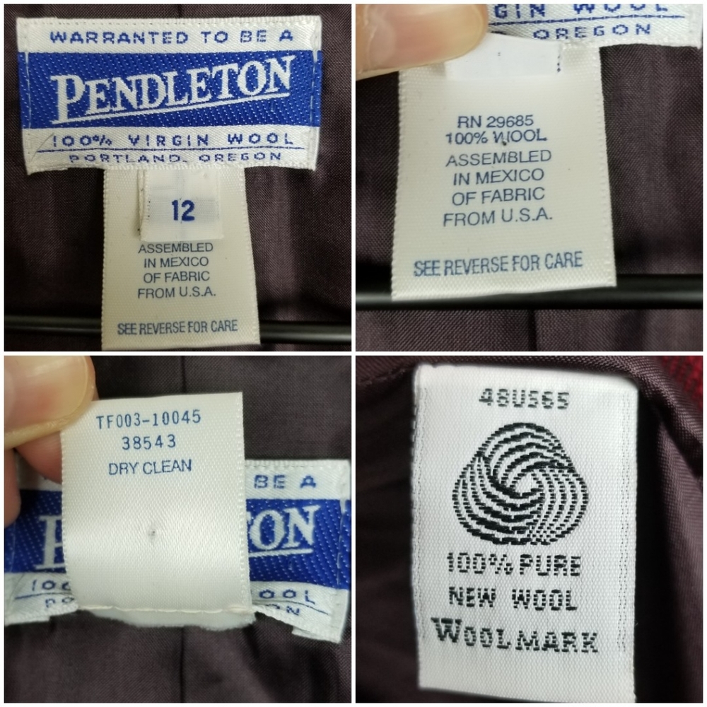 Pendleton Vintage Long Wool Pinstripe Blazer 12 - Picture 8 of 8